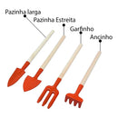 Kit Ferramentas Jardinagem Conjunto 4pc Mini P/ Vaso Pratico