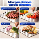Tábua De Aço Para Cozinha CHEF INOX Antibacteriana e Antisujeira + FRETE GRÁTIS