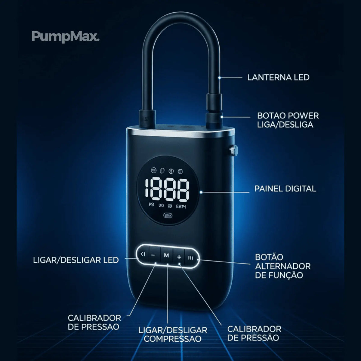 Mini Compressor de Ar Portátil PumpMax - Imagem 5